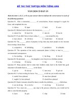 Tải Đề ôn thi THPT Quốc Gia môn tiếng Anh năm 2020 số 27 - Đề thi tiếng Anh THPT Quốc Gia 2020 có đáp án