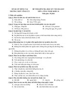 Tải Đề thi học kì 1 môn Công nghệ lớp 10 trường THPT Vĩnh Cửu, Đồng Nai năm học 2014 - 2015 - Đề kiểm tra học kỳ I môn Công nghệ lớp 10 có đáp án