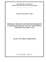 (Luận văn thạc sĩ) mối quan hệ giữa rủi ro thanh khoản và rủi ro tín dụng tại các ngân hàng thương mại việt nam 