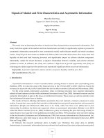 (Luận văn thạc sĩ) signals of market and firm characteristics and asymmetric information 