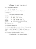 Tải Đề thi giữa kì 1 môn Toán lớp 11 năm 2015 - 2016 - Đề thi giữa kì 1 môn Toán lớp 11 có đáp án