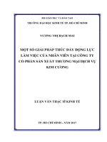 (Luận văn thạc sĩ) một số giải pháp thúc đẩy động lực làm việc của nhân viên tại công ty cổ phần sản xuất thương mại dịch vụ kim cương 