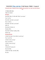 Tải Giải SGK Tiếng Anh lớp 1 Unit Starter: Hello! - Lesson 6 - Unit Starter: Hello! Lesson 6 (trang 9 Tiếng Anh lớp 1)