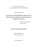 (Luận văn thạc sĩ) đo lường mức độ hòa hợp giữa chuẩn mực kế toán việt nam và chuẩn mực kế toán quốc tế về hợp đồng xây dựng 