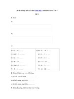 Tải Bộ đề ôn tập học kì 2 môn Toán lớp 1 năm 2018-2019 - Số 4 - Đề kiểm tra học kì 2 môn Toán lớp 1 có đáp án