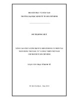 (Luận văn thạc sĩ) nâng cao chất lượng dịch vụ khách hàng cá nhân tại ngân hàng TMCP đầu tư và phát triển việt nam chi nhánh tp  hồ chí minh 