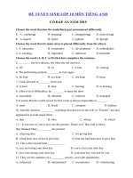 Tải Đề thi thử vào lớp 10 môn Tiếng Anh sở GD - ĐT Hà Nội số 2 - Đề tuyển sinh lớp 10 môn Anh có đáp án
