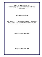 (Luận văn thạc sĩ) tác động của chi tiêu công cho y tế đến sự phát triển y tế tại các nước đông nam á 