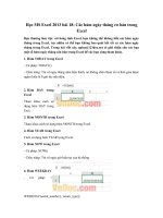 Tải Học MS Excel 2013 bài 18: Các hàm ngày tháng cơ bản trong Excel - Cách sử dụng hàm ngày tháng trong Excel