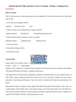 Tải Giải bài tập SGK Tiếng Anh lớp 11 Unit 4: Listening - Writing - Language focus - Để học tốt Tiếng Anh lớp 11 Unit 4