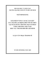 (Luận văn thạc sĩ) giải pháp nâng cao sự gắn kết của người lao động đối với tổ chức tại ngân hàng thương mại cổ phần công thương việt nam khu vực thành phố hồ chí minh 