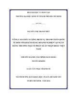 (Luận văn thạc sĩ) nâng cao chất lượng dịch vụ thanh toán quốc tế đối với khách hàng doanh nghiệp tại ngân hàng thương mại cổ phần xuất nhập khẩu việt nam 