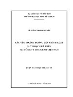 (Luận văn thạc sĩ) các yếu tố ảnh hưởng đến chính sách quy hoạch kế thừa tại công ty logigear việt nam 