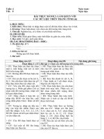 Tải Giáo án Tin học 7: Bài thực hành 2: Làm quen với các dữ liệu trên trang tính (Tiếp theo) - Giáo án điện tử môn Tin học lớp 7