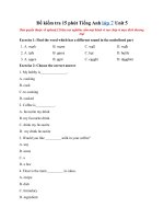 Tải Đề kiểm tra 15 phút Tiếng Anh lớp 7 Unit 5 - Kiểm tra 15 phút tiếng Anh lớp 7 từng unit