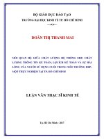 (Luận văn thạc sĩ) mối quan hệ giữa chất lượng hệ thống ERP, chất lượng thông tin kế toán, lợi ích kế toán và sự hài lòng của người sử dụng cuối trong môi trường ERP một thực nghiệm tại tp  hồ chí minh 