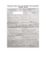 Tải Đề thi học kì 2 lớp 12 môn Toán năm 2018 - 2019 trường THPT Việt Đức - Hà Nội - Đề thi Toán lớp 12 học kì 2