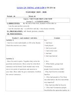 Tải Giáo án tiếng Anh lớp 9 Tuần 16 sách mới - Giáo án điện tử môn tiếng Anh 9 theo tuần