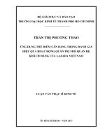 (Luận văn thạc sĩ) ứng dụng thẻ  điểm cân bằng trong đánh  giá hiệu quả  hoạt động quản trị  mối quan hệ  khách hàng của  lazada việt nam 