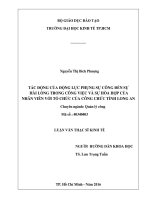 (Luận văn thạc sĩ) tác động của động lực phụng sự công đến sự hài lòng trong công việc và sự hòa hợp của nhân viên với tổ chức của công chức tỉnh long an 