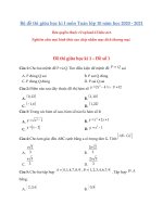 Tải Bộ đề thi giữa học kì 1 môn Toán lớp 10 năm học 2020 - 2021 - Đề thi giữa học kì 1 Toán 10 - Có đáp án