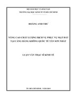 (Luận văn thạc sĩ) nâng cao chất lượng dịch vụ phục vụ mặt đất tại cảng hàng không quốc tế tân sơn nhất 