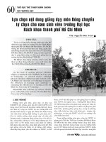 Lựa chọn nội dung giảng dạy môn Bóng chuyền tự chọn cho nam sinh viên trường Đại học Bách khoa thành phố Hồ Chí Minh