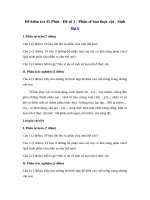 Tải Đề kiểm tra 45 phút môn Sinh học lớp 6 - Chương 1 - Đề 2 - Đề kiểm tra 1 tiết lớp 6 môn Sinh - Tế bào thực vật