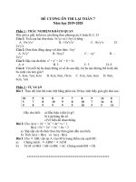 ĐỀ CƯƠNG ÔN TẬP KIỂM TRA LẠI KHỐI 7 MÔN NGỮ VĂN, TOÁN - Trường THCS Nguyễn Thị Định