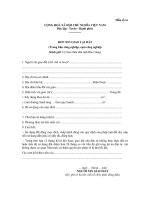 mẫu số 1ecộng hoà xã hội chủ nghĩa việt namđộc lập  tự do  hạnh phúc đơn xin giao lại đấttrong khu công nghiệp cụm công nghiệpkính gửi