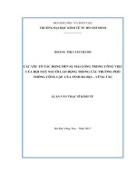 (Luận văn thạc sĩ) các yếu tố tác động đến sự hài lòng trong công việc của đội ngũ người lao động trong các trường phổ thông công lập của tỉnh bà rịa   vũng tàu 