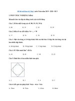 Tải Đề thi cuối học kì 2 lớp 1 môn Toán năm 2019 - 2020 - Đề 3 - Đề thi Toán học kì 2 lớp 1