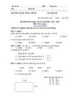Tải Đề thi học kì 2 lớp 3 môn Toán Trường Tiểu học Dư Hàng Kênh năm 2018 - 2019 - Đề thi môn Toán lớp 3 học kỳ 2 theo Thông tư 22 có đáp án
