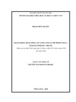 Báo in đồng bằng sông cửu long với vấn đề phòng ngừa xâm hại tình dục trẻ em ( khảo sát các báo vĩnh long, báo cà mau và báo trà vinh từ năm 2018 đến năm 2019) 