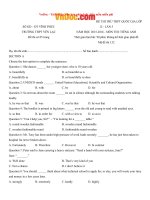 Tải Đề thi thử THPT Quốc gia môn Tiếng Anh năm 2016 trường THPT Yên Lạc, Vĩnh Phúc (Lần 5) - Đề thi thử đại học môn Tiếng Anh có đáp án