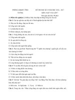 Tải Đề thi học kì 2 môn Ngữ văn lớp 7 Phòng GD&ĐT Vĩnh Tường, Vĩnh Phúc năm học 2016 - 2017 - Đề kiểm tra học kì II môn Văn lớp 7 có đáp án