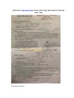 Tải Đề thi KSCL lớp 9 môn Toán Trường THCS Ngọc Hồi, Thanh Trì năm học 2019 - 2020 - Đề kiểm tra HK 2 lớp 9 môn Toán