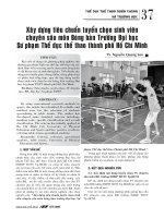 Xây dựng tiêu chuẩn tuyển chọn sinh viên chuyên sâu môn Bóng bàn Trường Đại học Sư phạm Thể dục thể thao thành phố Hồ Chí Minh