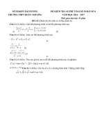 Tải Đề thi giữa học kì 2 môn Toán lớp 10 trường THPT Đoàn Thượng, Hải Dương năm học 2016 - 2017 - Đề kiểm tra giữa học kỳ II môn Toán lớp 10 có đáp án