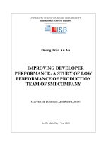 (Luận văn thạc sĩ) improving developer performance a study of low performance of production team of SMI company 