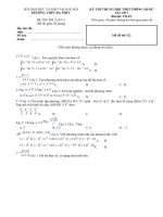 Tải Đề thi trắc nghiệm môn Toán lớp 12 THPT Quốc gia năm 2017 trường THPT Đa Phúc, Hà Nội (Lần 1) - Đề thi thử THPT Quốc gia năm 2017 môn Toán trắc nghiệm có đáp án