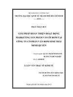 (Luận văn thạc sĩ) giải pháp hoàn thiện hoạt động marketing sản phẩm ván ép rơm tại công ty cổ phần ván rơm sinh thái minh quyền 