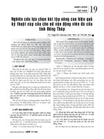 Nghiên cứu lựa chọn bài tập nâng cao hiệu quả kỹ thuật cúp cầu cho nữ vận động viên đá cầu tỉnh Đồng Tháp