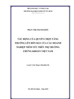 (Luận văn thạc sĩ) tác động của quyền chọn tăng trưởng lên đòn bẩy của các doanh nghiệp niêm yết trên thị trường chứng khoán việt nam 