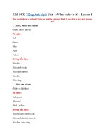 Tải Giải SGK Tiếng Anh lớp 1 Unit 1: What color is it? - Lesson 1 - Unit 1: What color is it? Lesson 1 (trang 10 Tiếng Anh lớp 1)