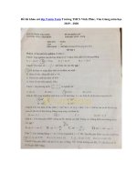 Tải Đề thi khảo sát lớp 9 môn Toán Trường THCS Vĩnh Phúc, Văn Giang năm học 2019 - 2020 - Đề kiểm tra HK 2 lớp 9 môn Toán