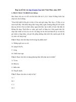 Tải Đáp án đề thi vào lớp 10 môn Văn tỉnh Vĩnh Phúc năm 2019 - Đề thi Văn vào lớp 10 năm 2019 Vĩnh Phúc có đáp án