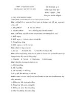 Tải Đề thi học kì 2 môn Vật lý lớp 8 trường THCS Nguyễn Văn Trỗi, Quảng Nam năm học 2016 - 2017 - Đề kiểm tra học kì II môn Vật lý lớp 8 có đáp án