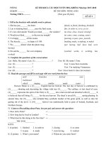 Tải Đề thi chọn học sinh giỏi lớp 6 môn tiếng Anh năm học 2017-2018 có đáp án (Đề 9) - Đề thi chọn học sinh giỏi lớp 6 môn tiếng Anh