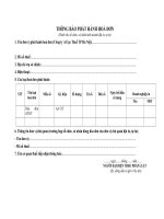 thông báo phát hành hoá đơn